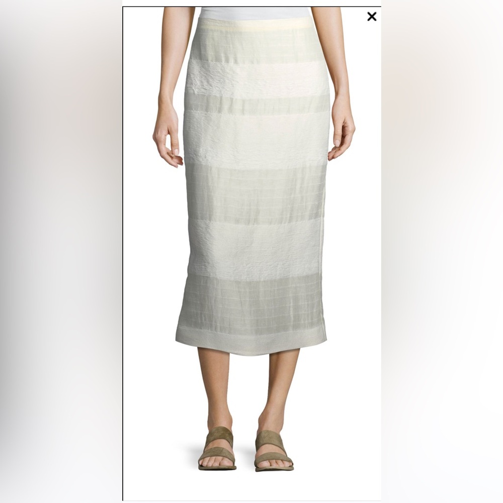 NWT The Row Odille Paneled Linen and Silk skirt -8